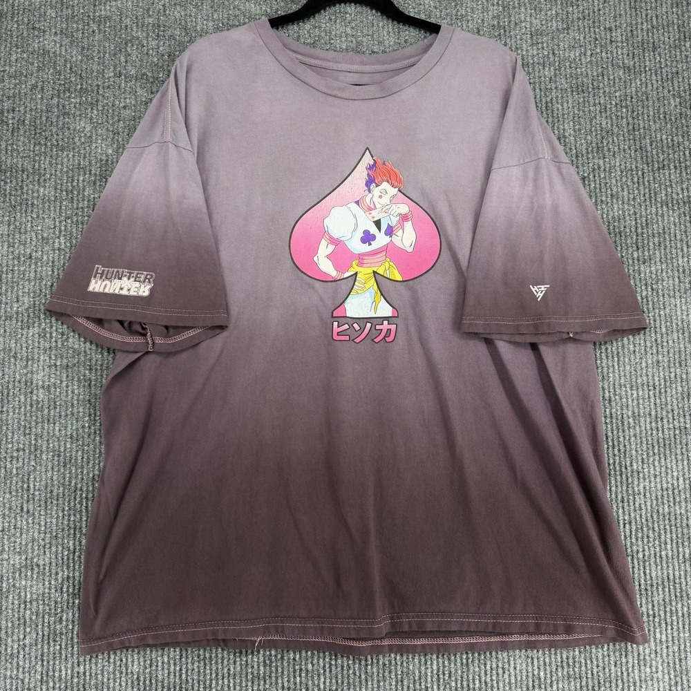 Hypland Hunter x Hunter Hisoka Shirt Men's 2XL Purple Fade Anime Graphic Tee